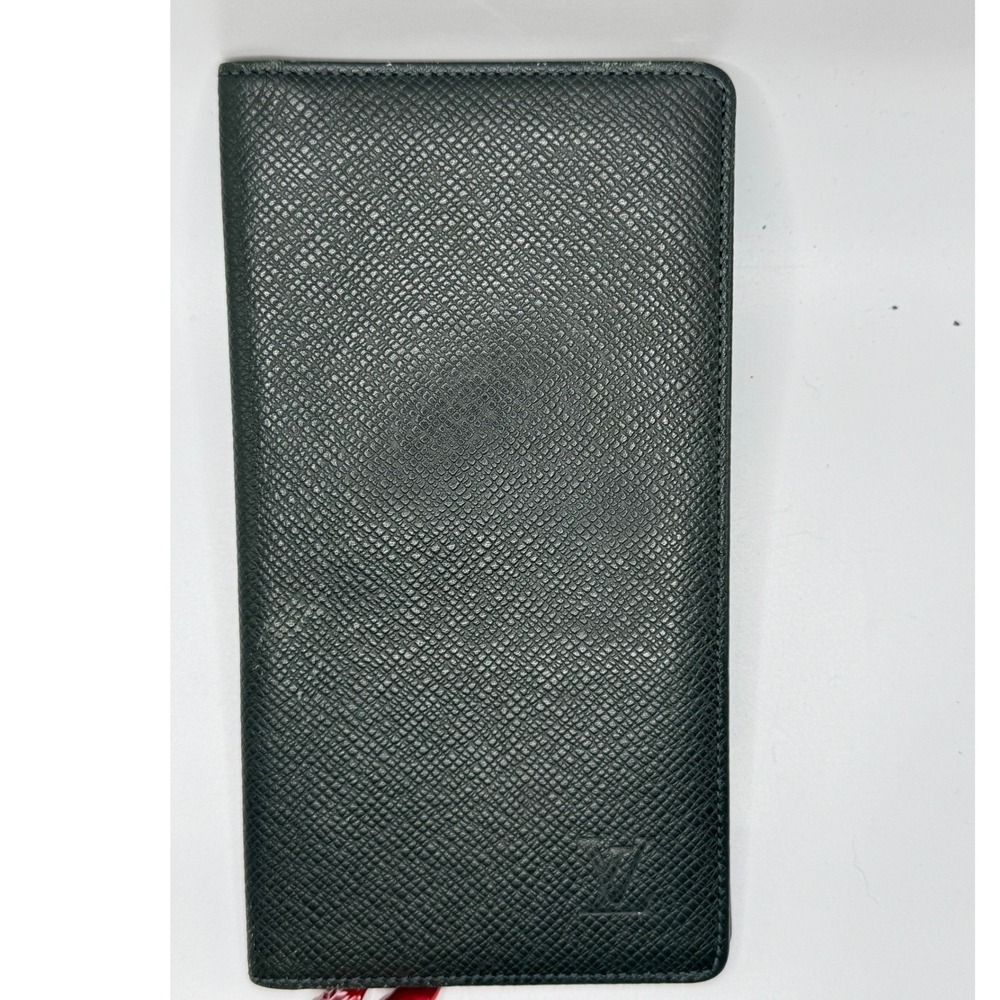 Louis Vuitton Monogram Long Wallet‎ Green Taiga Leather#343